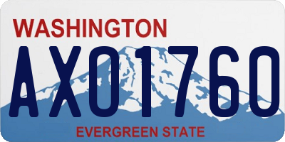 WA license plate AXO1760