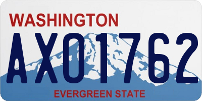 WA license plate AXO1762