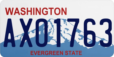 WA license plate AXO1763