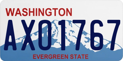 WA license plate AXO1767