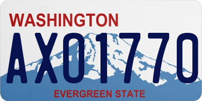 WA license plate AXO1770