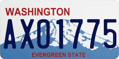 WA license plate AXO1775