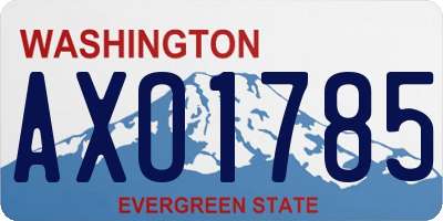 WA license plate AXO1785
