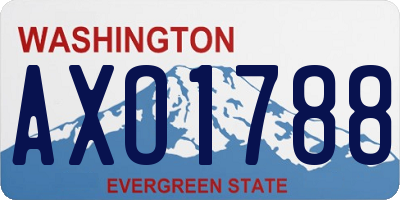 WA license plate AXO1788