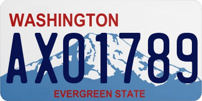 WA license plate AXO1789