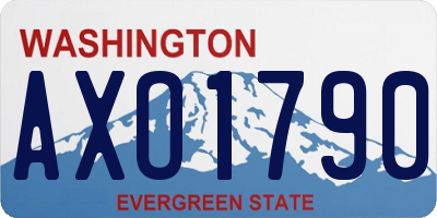 WA license plate AXO1790