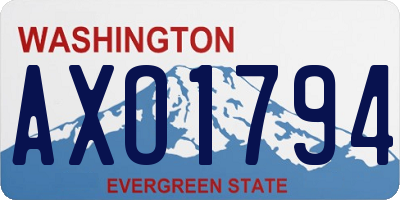 WA license plate AXO1794
