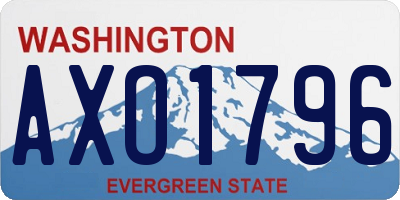 WA license plate AXO1796