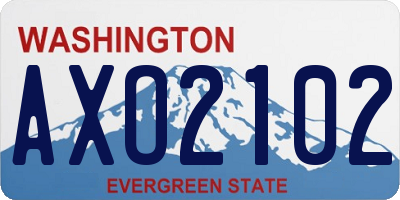WA license plate AXO2102