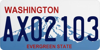 WA license plate AXO2103