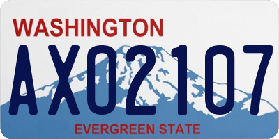 WA license plate AXO2107