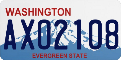 WA license plate AXO2108