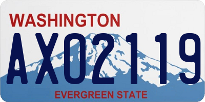 WA license plate AXO2119