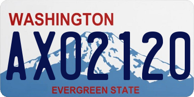 WA license plate AXO2120