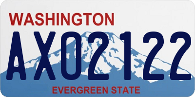 WA license plate AXO2122