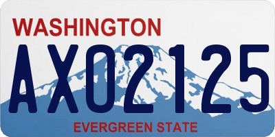 WA license plate AXO2125
