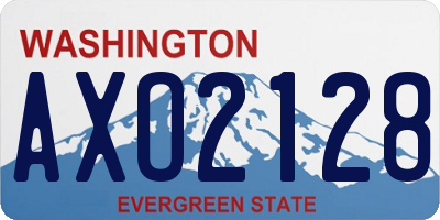 WA license plate AXO2128