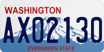WA license plate AXO2130