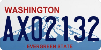WA license plate AXO2132
