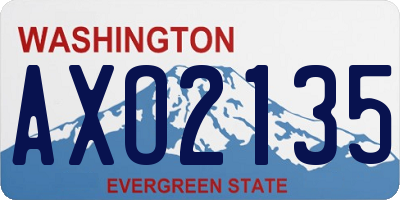 WA license plate AXO2135