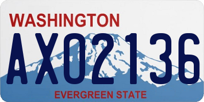 WA license plate AXO2136