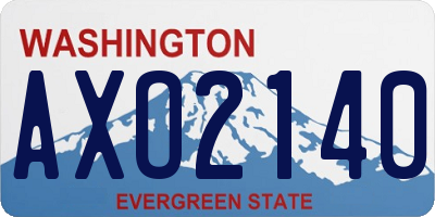 WA license plate AXO2140
