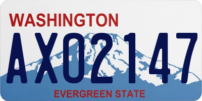 WA license plate AXO2147