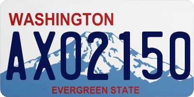 WA license plate AXO2150