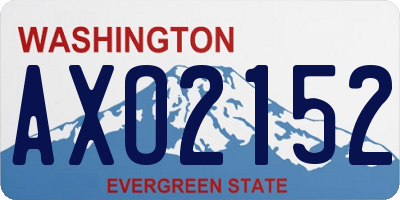 WA license plate AXO2152