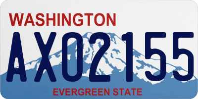 WA license plate AXO2155