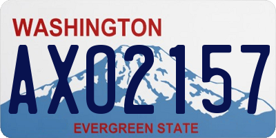 WA license plate AXO2157