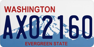 WA license plate AXO2160
