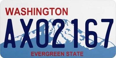 WA license plate AXO2167