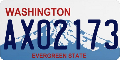 WA license plate AXO2173