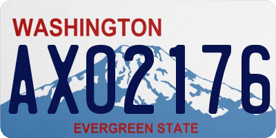 WA license plate AXO2176