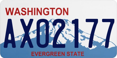 WA license plate AXO2177
