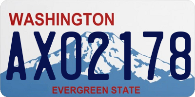 WA license plate AXO2178