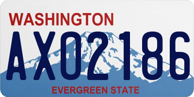 WA license plate AXO2186