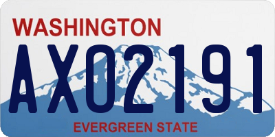 WA license plate AXO2191