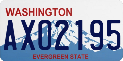WA license plate AXO2195