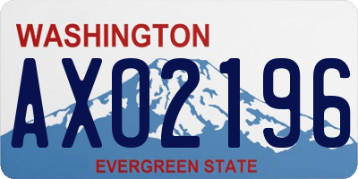 WA license plate AXO2196