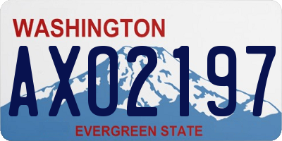 WA license plate AXO2197