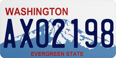 WA license plate AXO2198