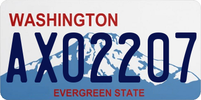 WA license plate AXO2207