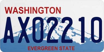 WA license plate AXO2210