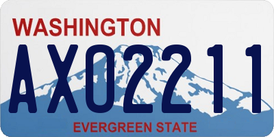 WA license plate AXO2211
