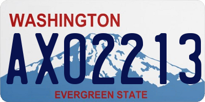 WA license plate AXO2213