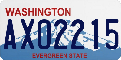 WA license plate AXO2215