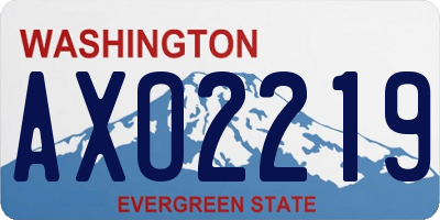 WA license plate AXO2219