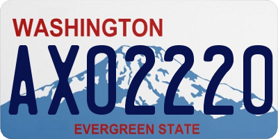 WA license plate AXO2220